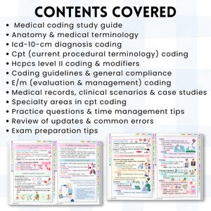 Medical Coding Study Guide Bundle | ICD-10 CPT Cheat Sheets | Anatomy ...