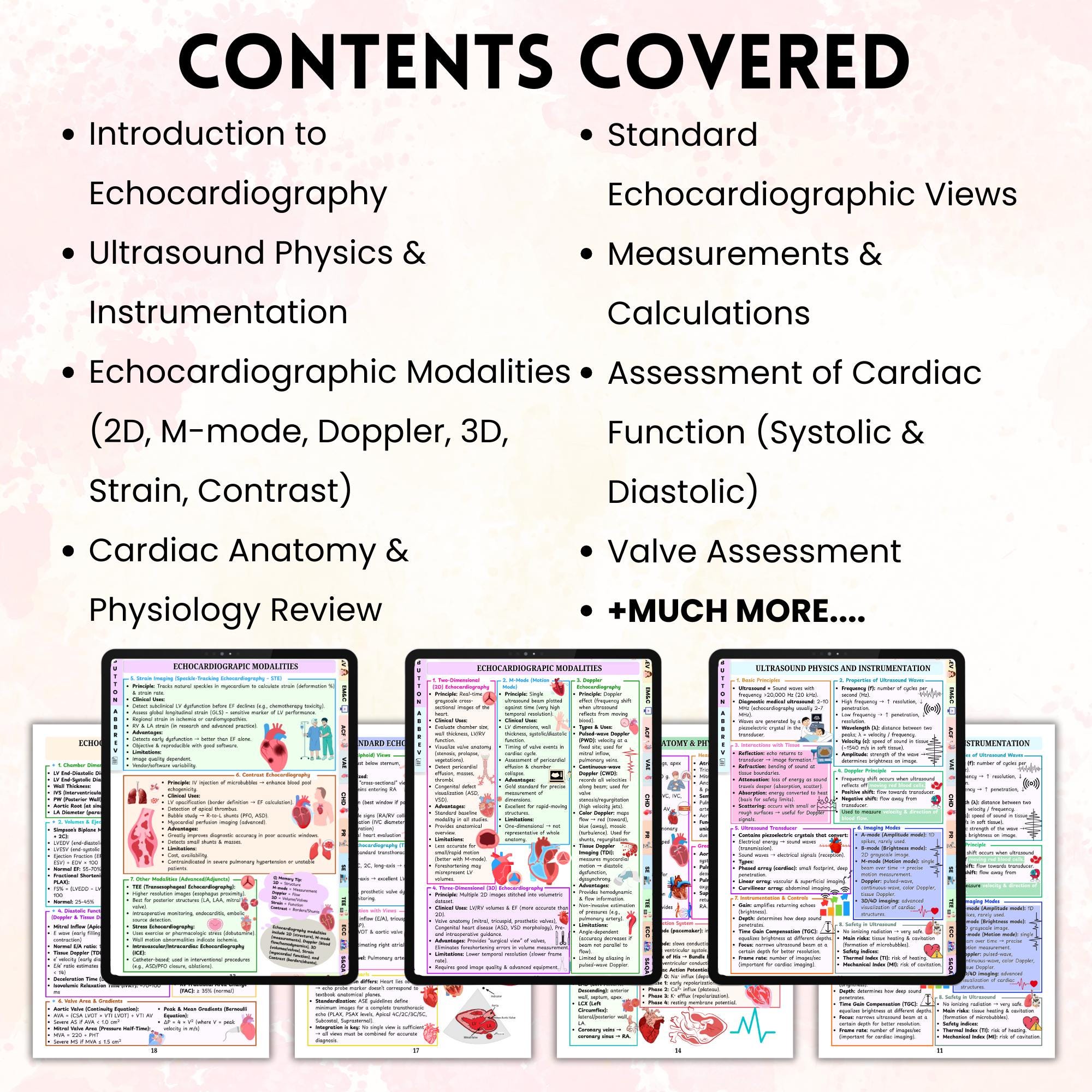 Echocardiography Book | Echo Study Guide Physical Edition | Heart ...