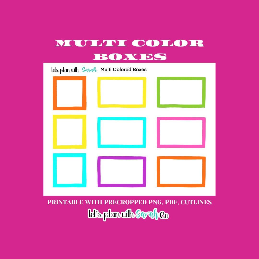 Multiple Colour Box Image MULTI COLOR BOXES Printable Vibrant Functional Journal Boxes for ...