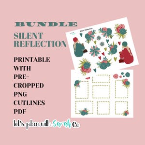 SILENT REFLECTION KIT Druckbare dekorative Aufkleber für Planer, Scrapbooks und Bullet journal Downloads