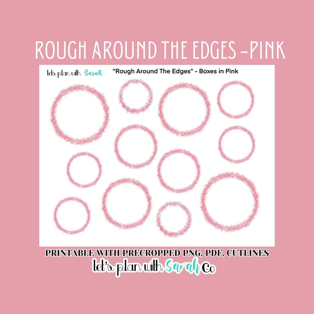 ROUGH AROUND the EDGES - Boxes in Pink- Printable Functional Text Box ...