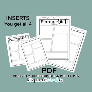 PLANNER GIRL EDITION - Dois tamanhos, duas versões, encarte de quadrinhos imprimível para planejadores, diários, manutenção de memórias. Seja criativo
