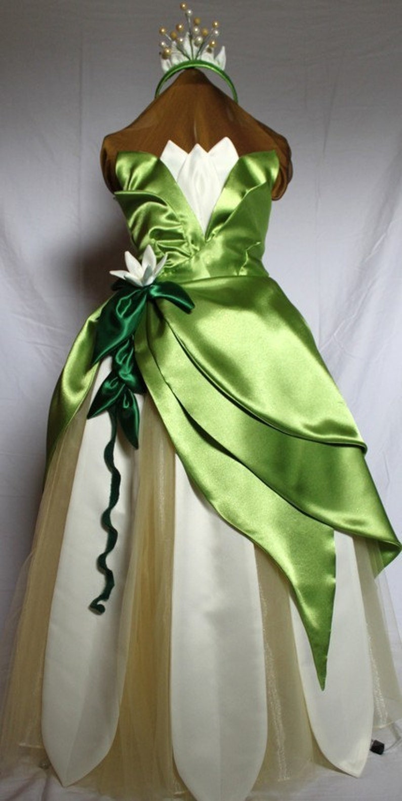 Custom Princess Tiana costume dress CHILD 3-12 Halloween or | Etsy
