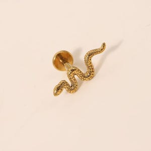 6mm,8mm,10mm,12mm, Lovely snake Labret Piercing/Cartilage earring/Tragus piercing/Conch piercing/Cartilage piercing/Labret/snake Labet/Helix