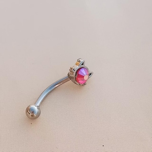 16 g/10 mm, ceja de gato, anillo para cejas, barra de torre, joyería para perforación corporal, pendientes de torre, joyería con barra curva para cejas, pendiente para cartílago de 16 g