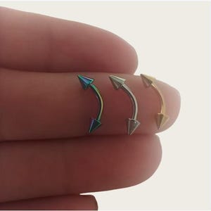 Piercing para ceja de 16 g, piercing para ceja, piercing para el cuerpo, piercing para el cuerpo, piercing para el cartílago.