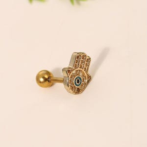 Angle Hand earrings,Cartilage Earring 16g Helix Earring Helix Piercing Cartilage stud Cartilage Piercing