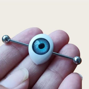 14g 38mm industrial barbell,eye  industrial barbell,Industrial jewelry piercing,ear piercing, friendship earrings