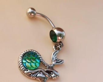 Piercing de umbigo de aço cirúrgico 14G, piercing de umbigo, joia corporal, piercing de umbigo, melhor presente para ela, piercing de umbigo com pedra preciosa, piercing de umbigo.