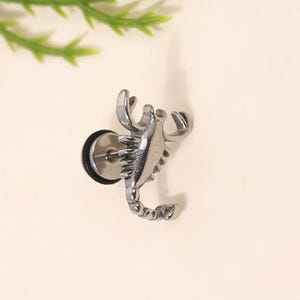 Scorpion earrings,Cartilage Earring 16g Helix Earring Helix Piercing Cartilage stud Cartilage Piercing