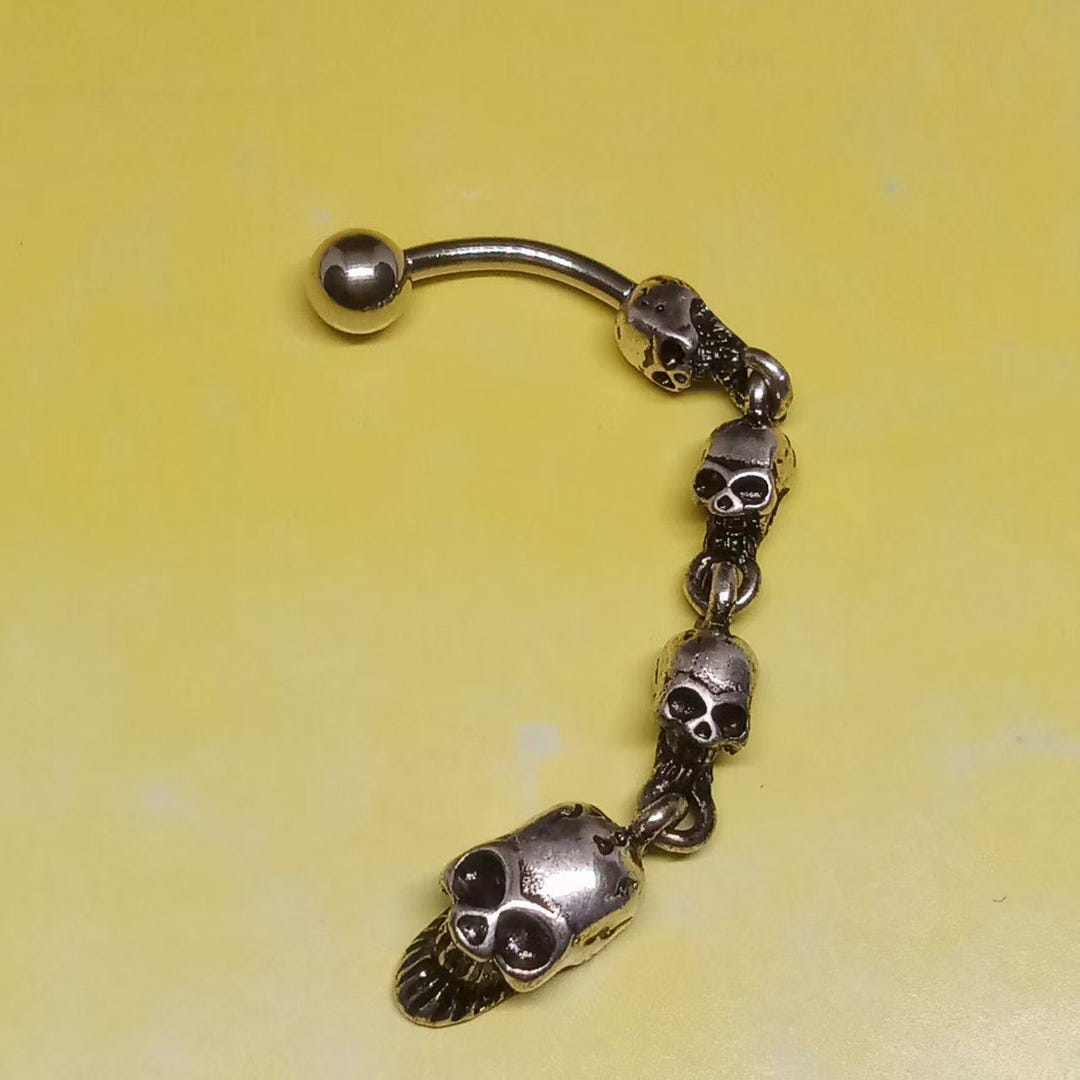 14G Halloween Belly Button Ring,retro Navel Ring,bar Length 10mm Body