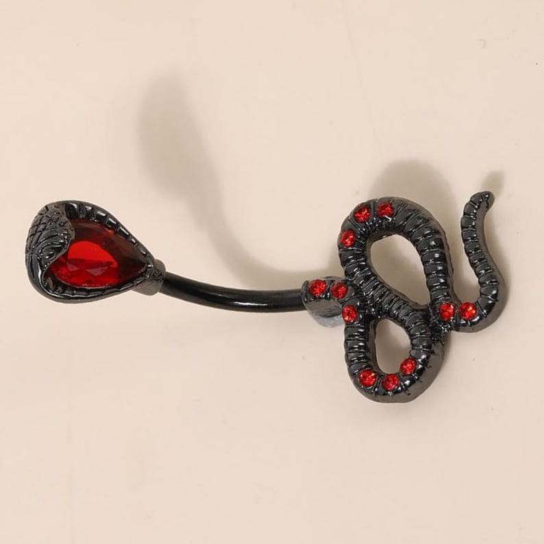 Snake Bell Ring,snake Bell Button, Body Jewelry,navel Piercing Jewelary ...