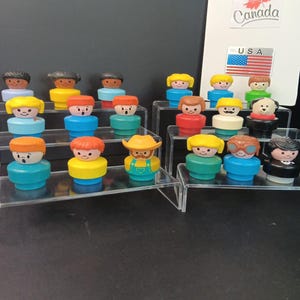 18pcs 1990s Fisher Price Little People Mixed Lot Of 18 Figures Good Cond. Made in Mexico