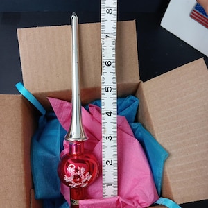Vintage Mercury Glass Christmas Tree Topper: Hand Blown Japan
