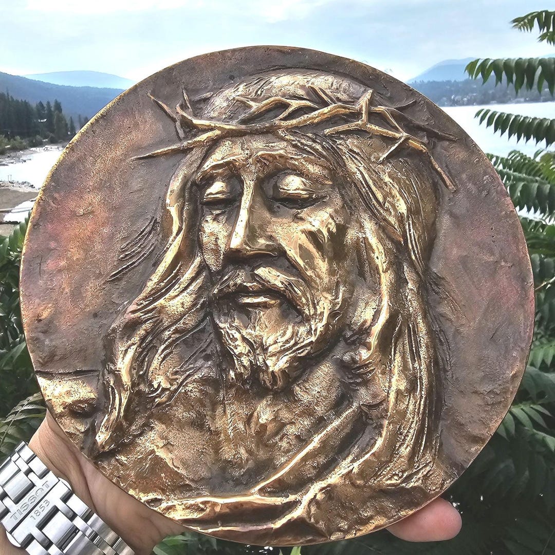 Jesus Christ Solid Bronze 3D Wall Art: Cast in Canada . Duties Prepaid ...