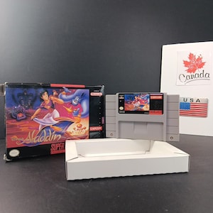 1993年ディズニーアラジンSNESスーパーニンテンドーオリジナルボックス説明を読む日本製