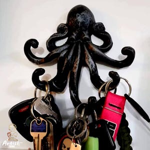 Vintage Antique Brass Octopus Iron Wall Hooks Decorative key hook Wall Hanger Bathroom Hooks Towel Hook Wall Hanger