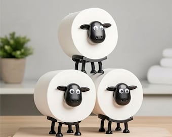 Sheep Toilet Paper Holder Farmhouse Bathroom Decor Modern Toilet Roll Stand  Cute Toilet Storage Rack Unique Bathroom Accessory