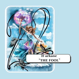 Kunstwerk van de auteur met een uniek ontwerp van de grote arcana van het tarotkaartenspel. Het digitale formaat wordt gebruikt als afdruk voor alle items.