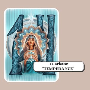 Kunstwerk van de auteur met een uniek ontwerp van de grote arcana van het tarotkaartenspel. Het digitale formaat wordt gebruikt als afdruk voor alle items.