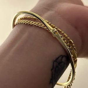 Gold Nail Cuff Bracelet, Edgy 925 Sterling Silver Bangle, Modern Minimalist Stackable Bracelet for Women, Punk Jewelry Gift