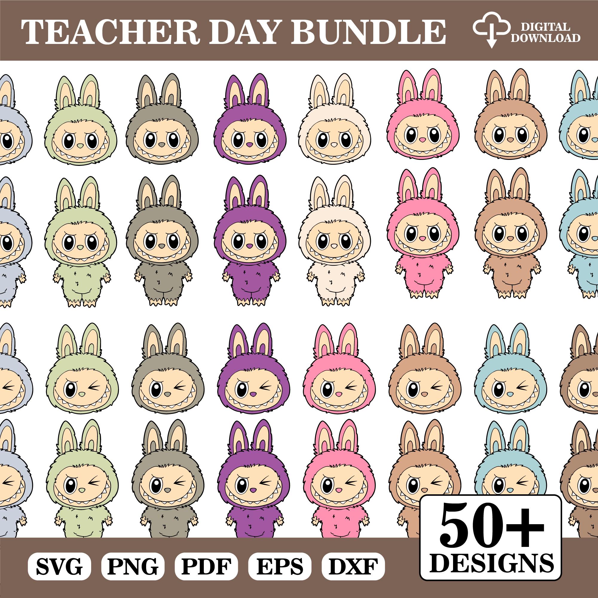 Labubu Designs PNG SVG, Labubu Png, Vector Digital File for Cricut, Laser Cut La bubu, Instant Download Labubu Character Bundle, EPS Bundle