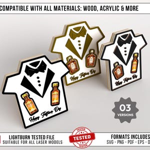 Fathers Day Laser File, Alcohol Bottle Gift, Liquor Gifts For Men, Mini Alcohol Bottle Holder SVG, Airplane Shooter Bottle Box SVG Download