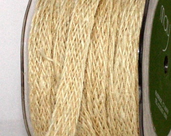 Ivory Burlap Ribbon 1/2" wide by the yard