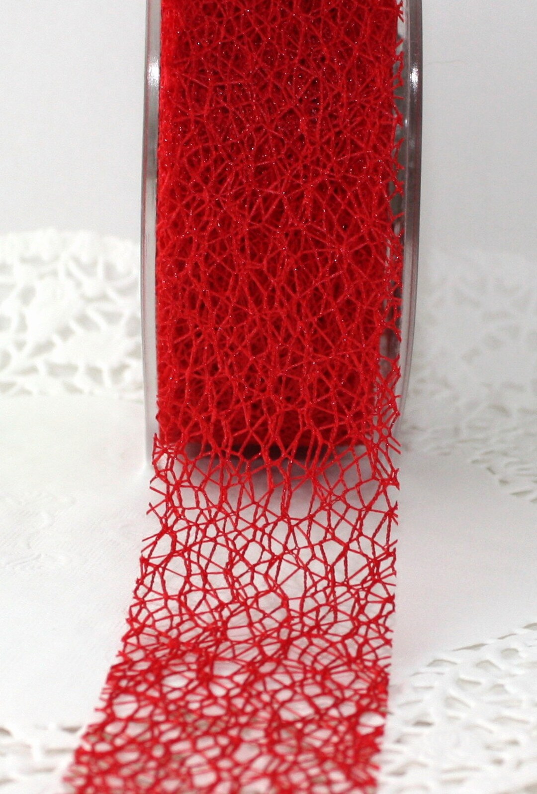 Net Spring Red Red Net Ribbon 1.5” Wide BY THE YARD - Etsy