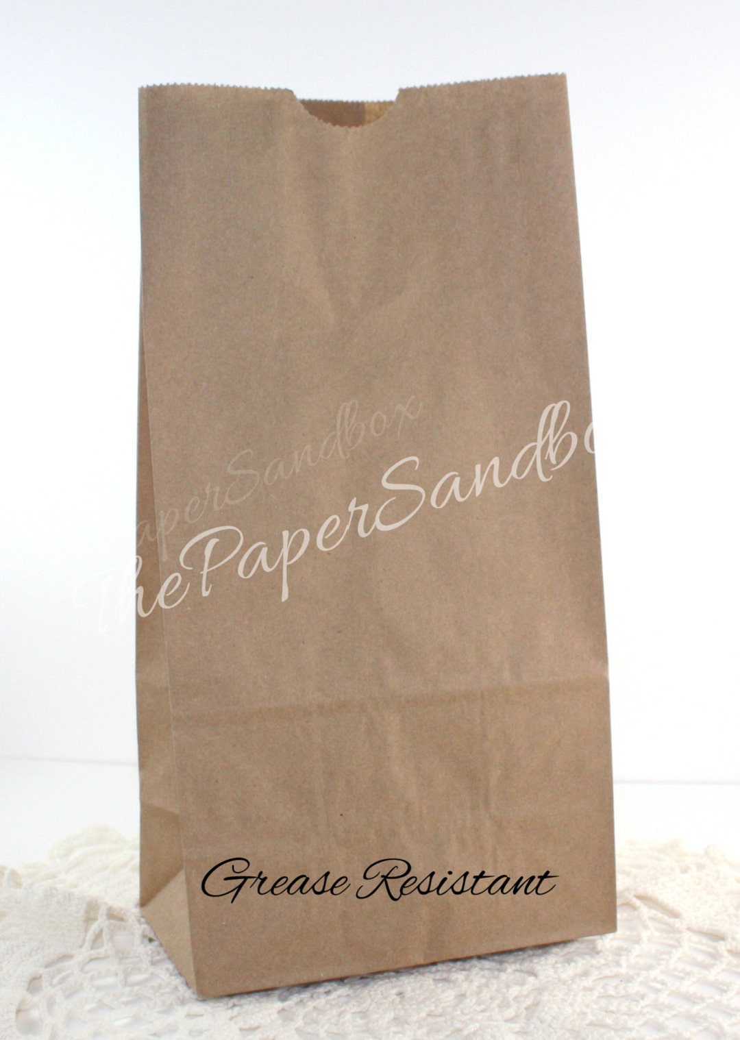 20 Grease Resistant Paper Bags 5 X 3 X 9, Popcorn Bags, Donut Bags, Candy Bags, Cookie Bags