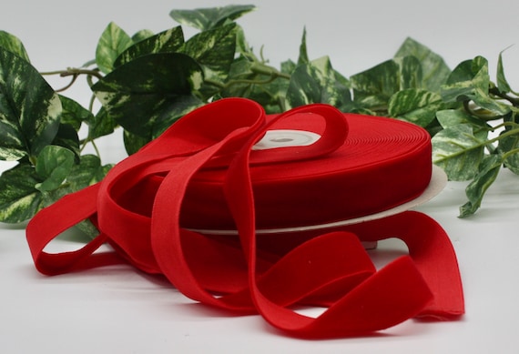 Red Velvet Ribbon 3/4 wide BY THE YARD
