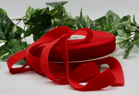 Red Velvet Ribbon 3/4 wide BY THE YARD