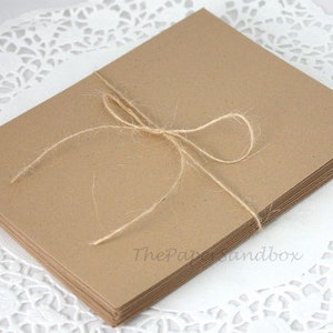 A7 Brown Envelopes 5x7 Wedding Invitation Envelopes, Shower Invitation Envelopes, Party Invitation Envelopes