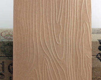 Woodgrain Embossed Paper Bags, Rustic Wedding Favor, 6x9 (Set of 20).