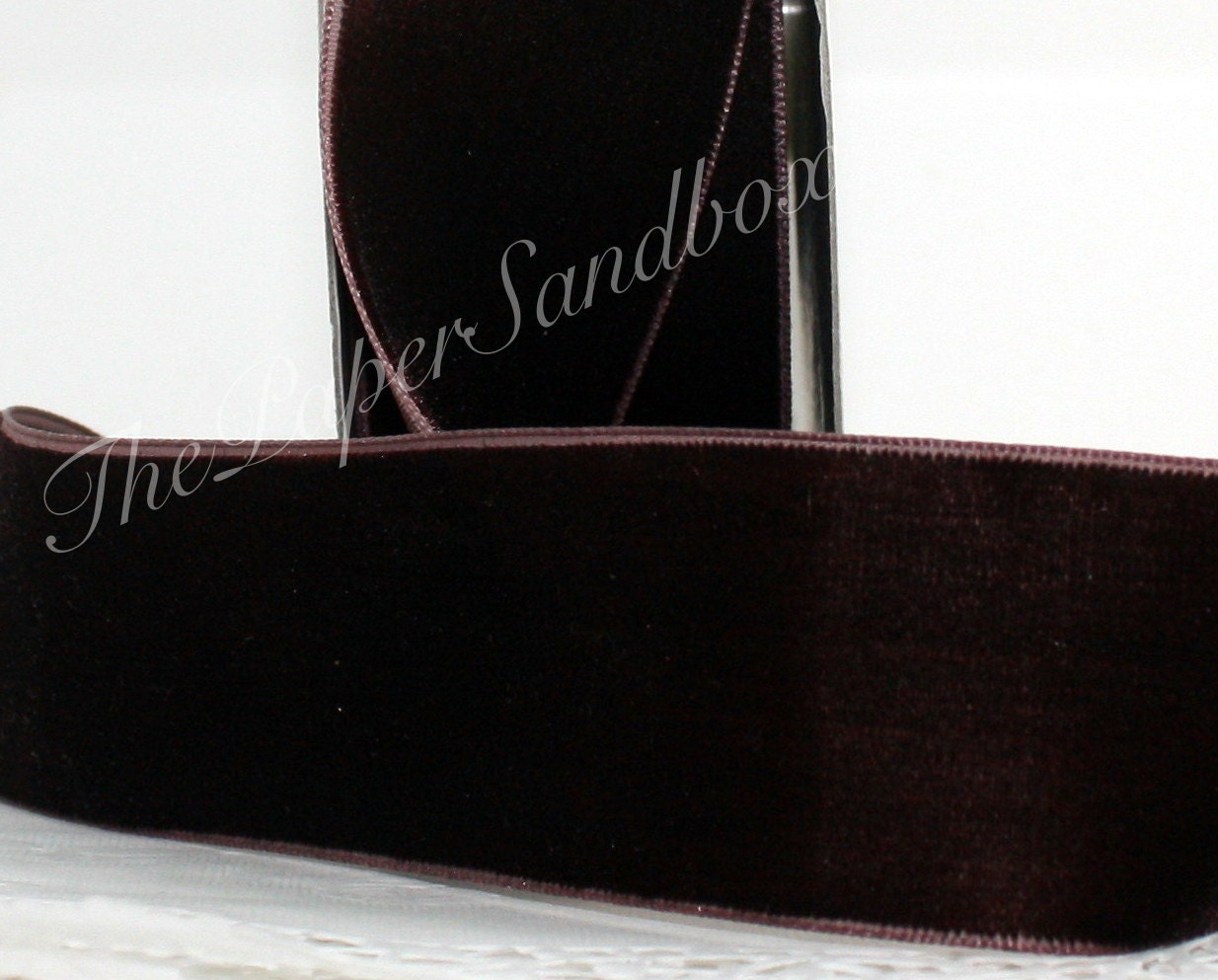 Brown Velvet Ribbon 1.5 wide BY THE YARD