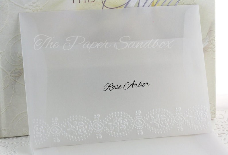 5x7 Embossed Vellum Envelopes A7 Vellum Envelopes 5.25 X Etsy