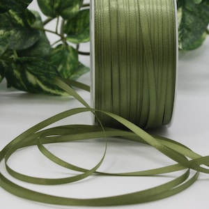 2 yards Willow Green Satin Ribbon 1/8&quot; wide
