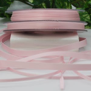 Light Pink Satin Ribbon Doubled Faced Swiss Satin BY THE YARD