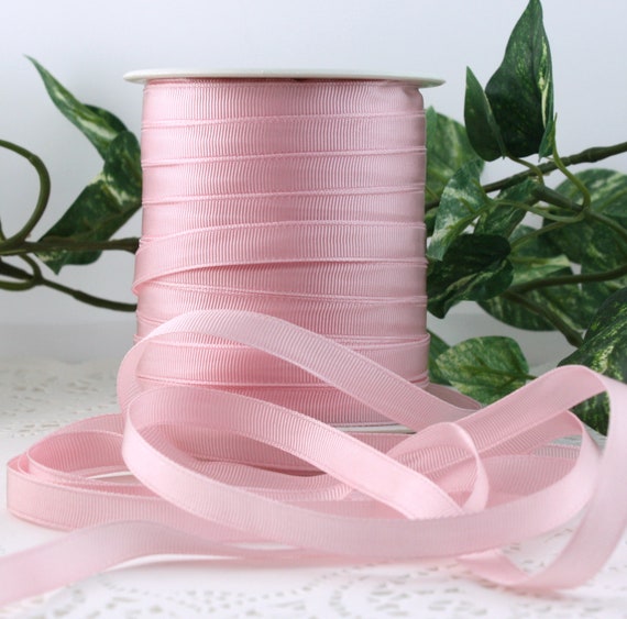 Pink Grosgrain Ribbon 3/8” wide BY THE YARD