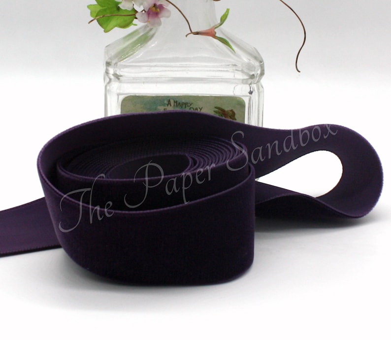 Eggplant Velvet Ribbon 1.5 Wide BY THE YARD Etsy