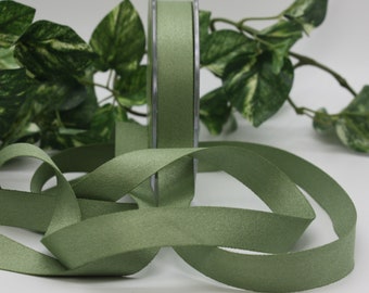 Green Faux Suede Ribbon 5/8" wide BY THE YARD