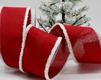 white faux fur ribbon