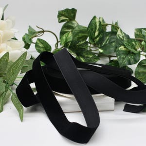 Black Velvet Ribbon 3/4&quot; - 1.5&quot; wide by the yard