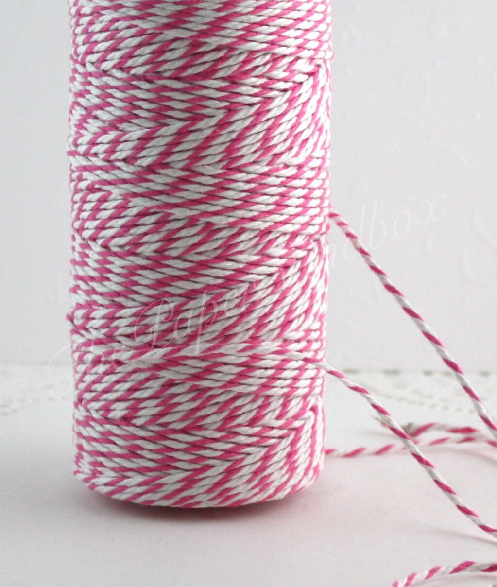 Pink Bakers Twine SOLID PINK Divine Twine PINK and White Bakers