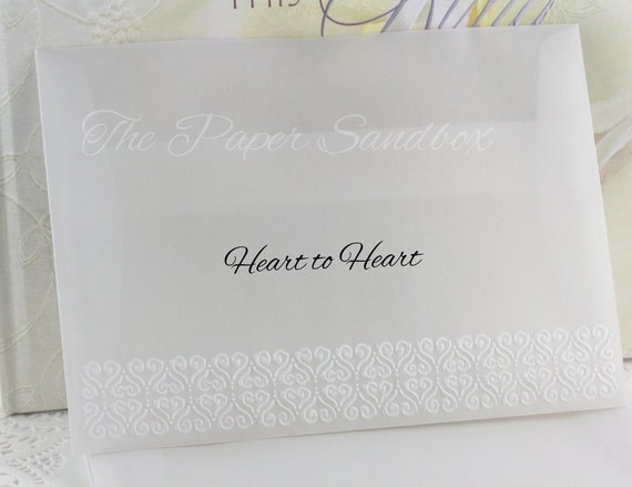 A7 Embossed Vellum Envelopes 5.25 X 7.25, Wedding Invitation