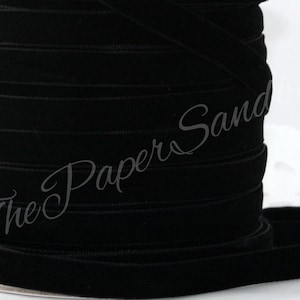 Black Velvet Ribbon 3/8&quot; wide by the yard