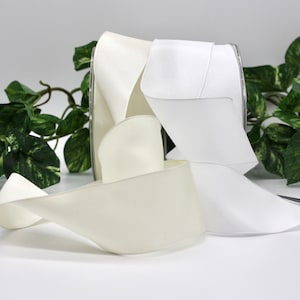 Wired Ivory or White Ribbon 1.5” - 2.5&quot; wide BY THE YARD