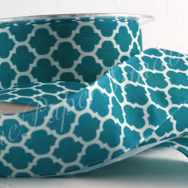 Turquoise Art Deco Ribbon 1.5” wide BY THE YARD