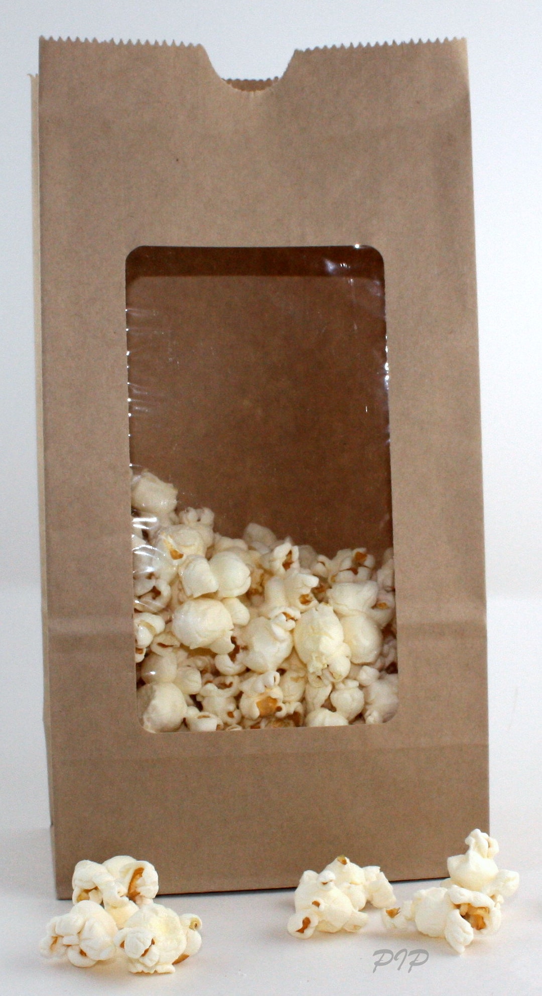 10 Grease Resistant Window Bags, 5x3x9, Popcorn Bags, Cookie Bags