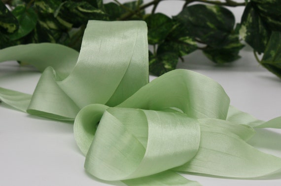 Solid Color Satin Fabric Ribbon (Olive Green, 1/2 x 25 Yards)